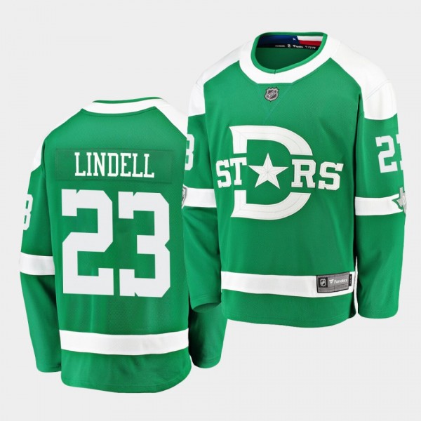 Esa Lindell #23 Stars 2020 Winter Classic Green Breakaway Player Jersey