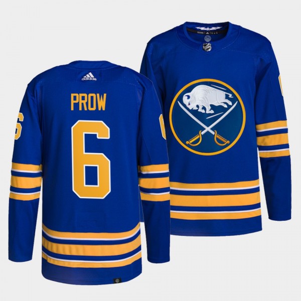 Ethan Prow Sabres Home Royal Jersey #6 Authentic Primegreen