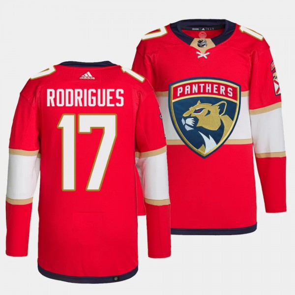 Evan Rodrigues Florida Panthers Home Red #17 Prime...