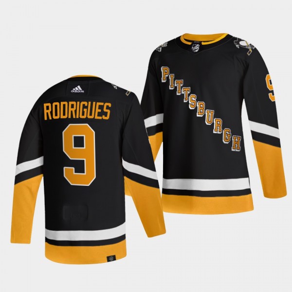 Evan Rodrigues #9 Penguins Primegreen Authentic Bl...