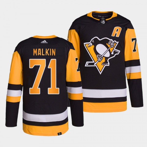 Evgeni Malkin #71 Penguins Authentic Primegreen Black Jersey 2021-22 Opening Night