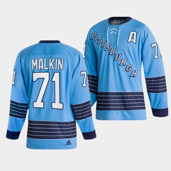 Evgeni Malkin Pittsburgh Penguins 2022 Team Classics Blue Jersey Heritage
