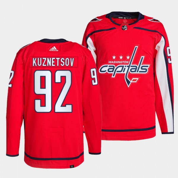 Evgeny Kuznetsov #92 Capitals Home Red Jersey 2021...