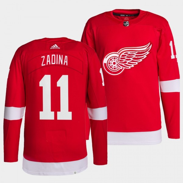 Filip Zadina #11 Red Wings Home Red Jersey 2021-22...