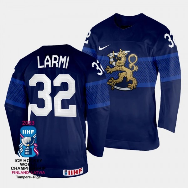 Finland #32 Emil Larmi 2023 IIHF World Championshi...