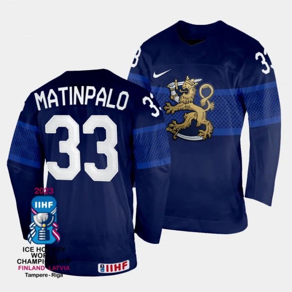 Finland #33 Nikolas Matinpalo 2023 IIHF World Cham...