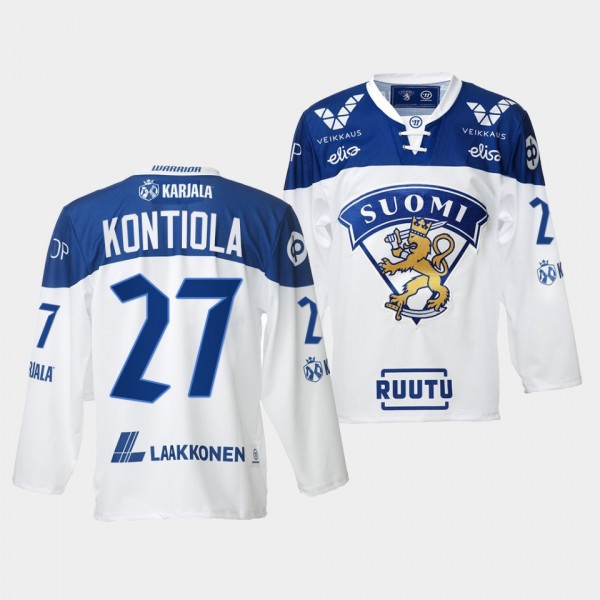 Petri Kontiola Finland Team 2021-22 Home Jersey Wh...