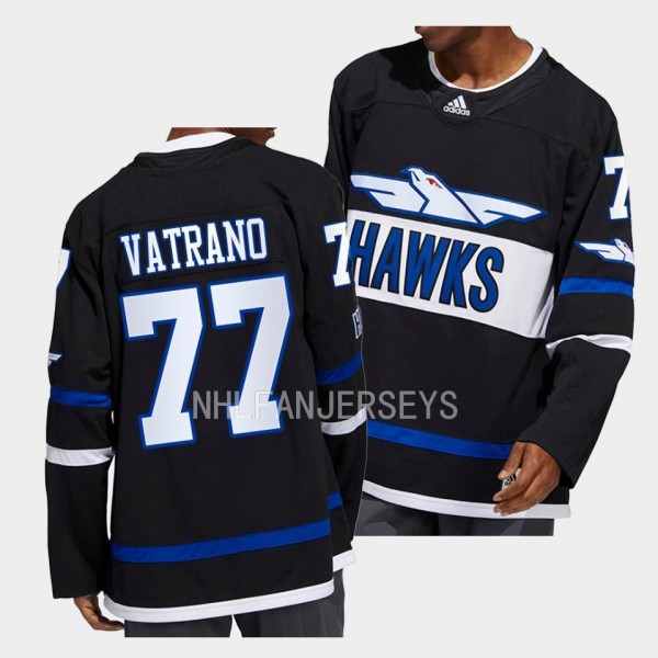 Hawks Frank Vatrano Anaheim Ducks Black #77 Authen...