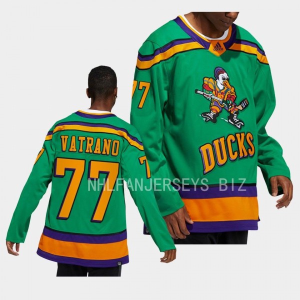 Mighty Ducks Frank Vatrano Anaheim Ducks Green #77 Authentic Jersey