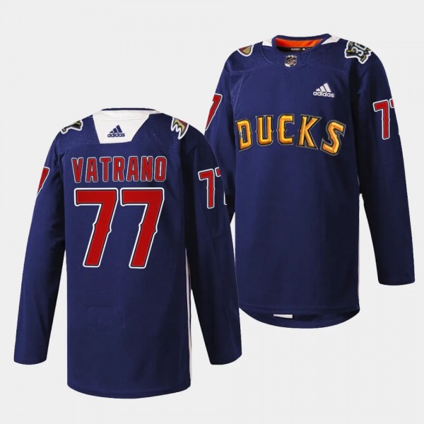 2024 Angels Night Frank Vatrano Anaheim Ducks Navy #77 Special Jersey