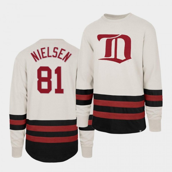 Frans Nielsen Detroit Red Wings Center Ice Crew White Retro Cotton Jersey