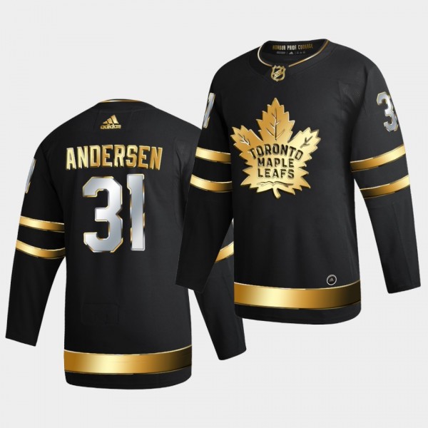 Toronto Maple Leafs Frederik Andersen 2020-21 Gold...