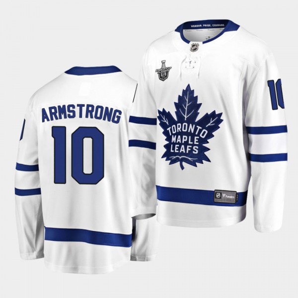 George Armstrong Toronto Maple Leafs 1930-2021 4x Stanley Cup champs White Legend Men Jersey