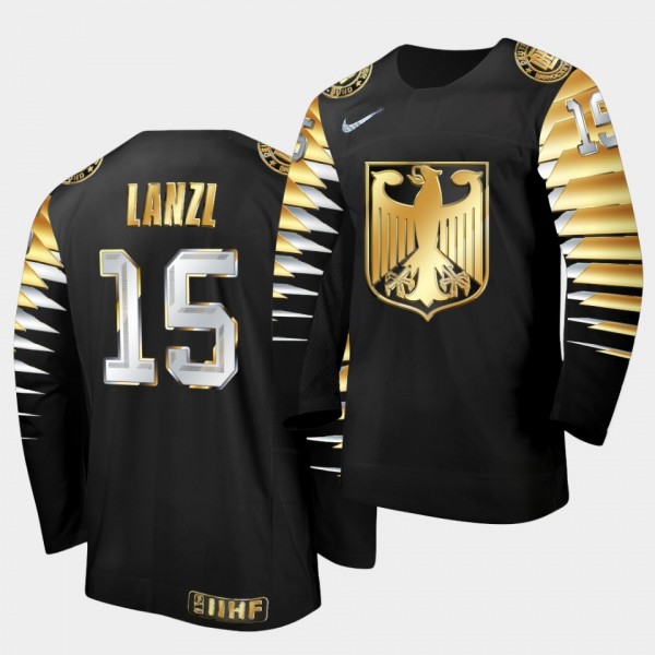 Andrea Lanzl Germany 2021 IIHF Women's World Championship Jersey Black Golden Limited Edition