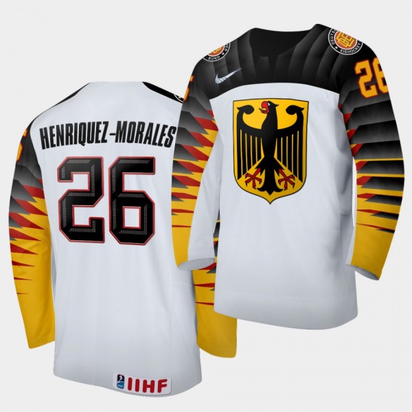 Enrico Henriquez-Morales Germany Team 2021 IIHF World Junior Championship Jersey Home White