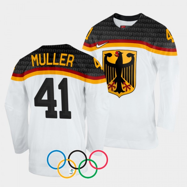 Germany Hockey #41 Jonas Muller 2022 Winter Olympi...