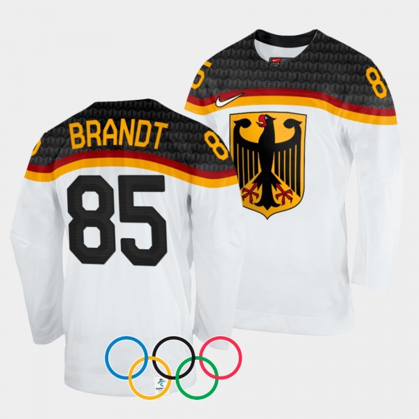 Germany Hockey #85 Marcel Brandt 2022 Winter Olympics White Jersey Home