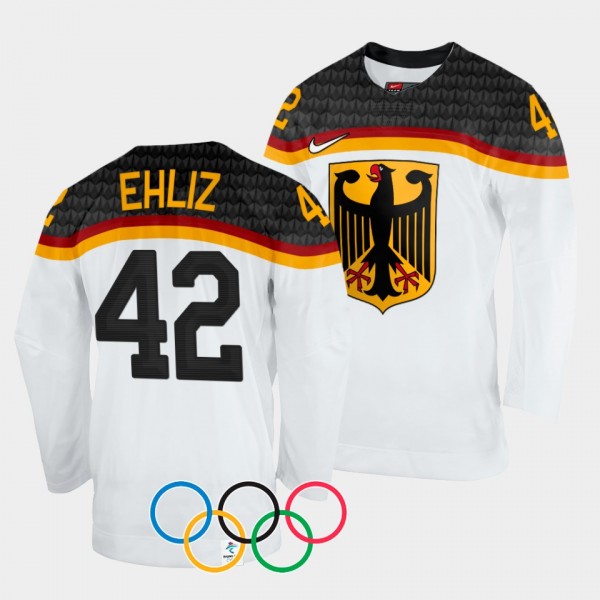 Germany Hockey #42 Yasin Ehliz 2022 Winter Olympic...
