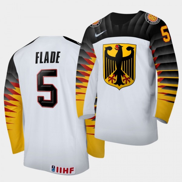 Lucas Flade Germany Team 2021 IIHF World Junior Championship Jersey Home White