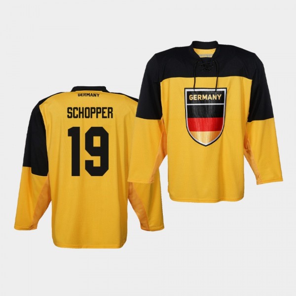 Benedikt Schopper Germany Team 2019 IIHF World Championship Yellow Jersey