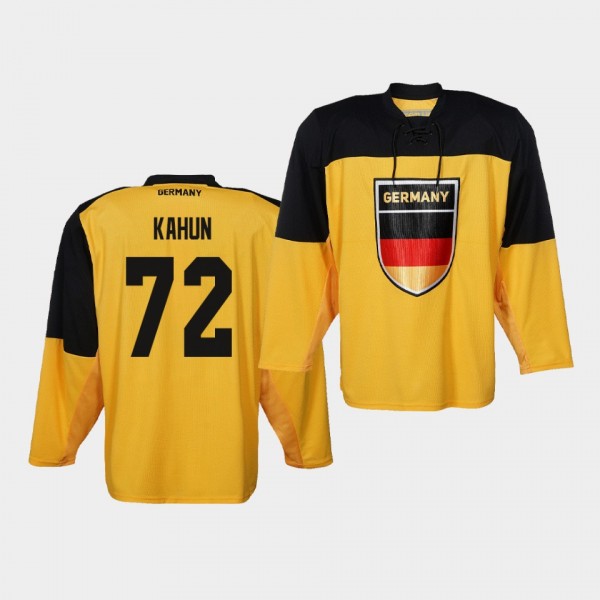 Dominik Kahun Germany Team 2019 IIHF World Championship Yellow Jersey