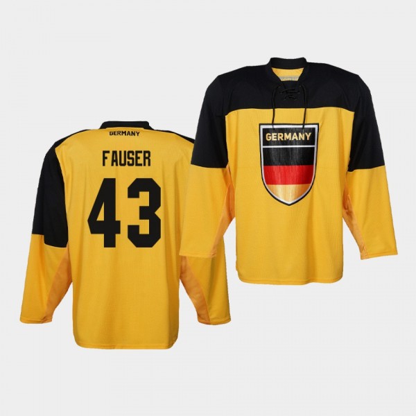 Gerrit Fauser Germany Team 2019 IIHF World Championship Yellow Jersey