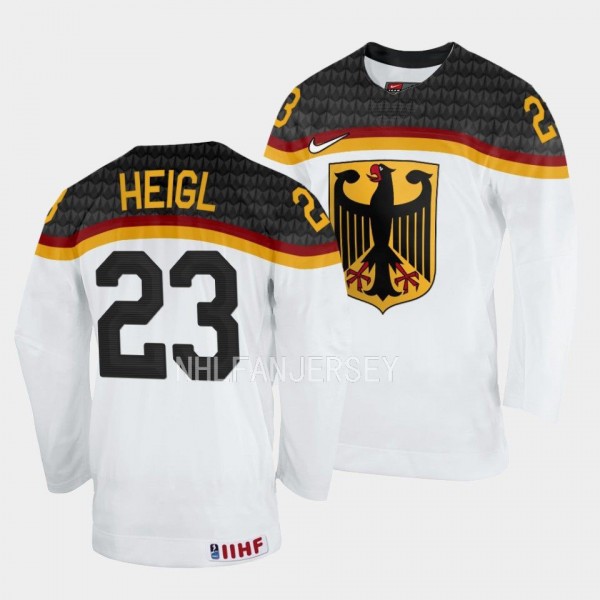 Germany #23 Thomas Heigl 2023 IIHF World Junior Ch...