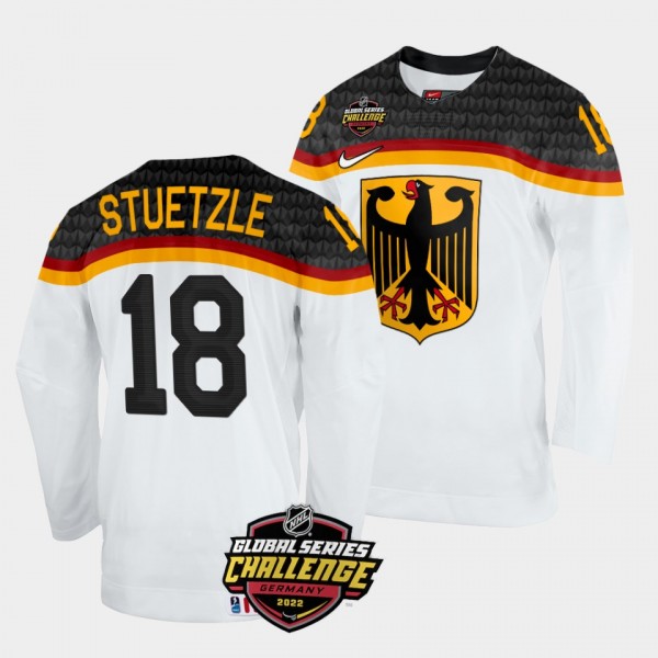 Tim Stuetzle 2022 NHL Global Series Germany #18 Wh...