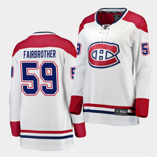 Gianni Fairbrother Canadiens #59 2020-21 Away Brea...