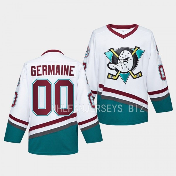 Guy Germaine Anaheim Ducks #00 Mighty Ducks White ...