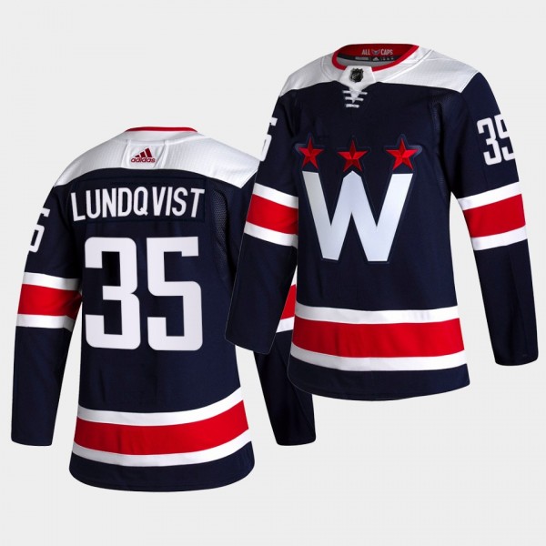 Henrik Lundqvist #35 Capitals 2020-21 Alternate Third Authentic Navy Jersey