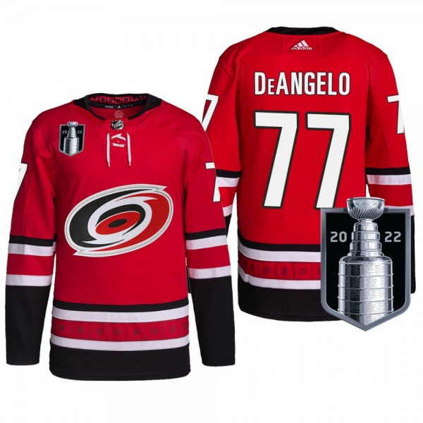Carolina Hurricanes 2022 Stanley Cup Playoffs Tony DeAngelo Authentic Pro Jersey