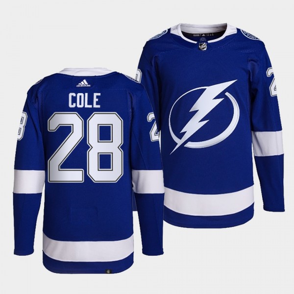 Tampa Bay Lightning Primegreen Authentic Ian Cole #28 Blue Jersey Home