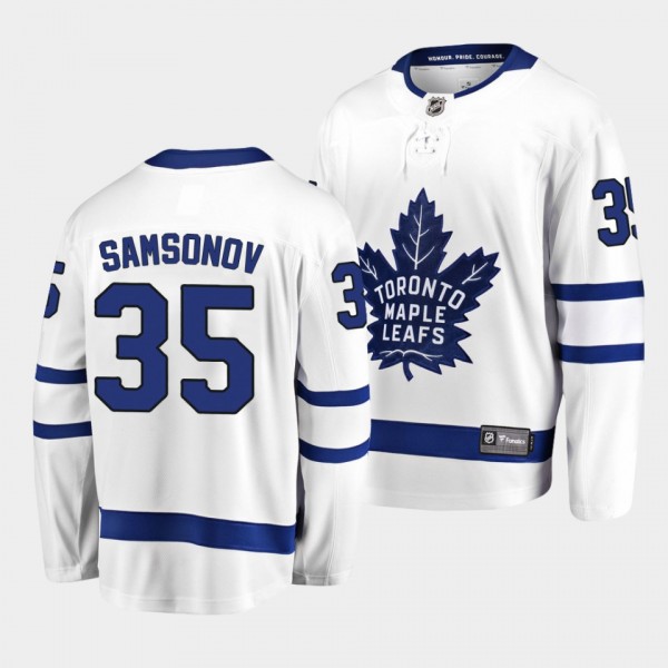 Ilya Samsonov Toronto Maple Leafs 2022 Away White Breakaway Player Jersey Men