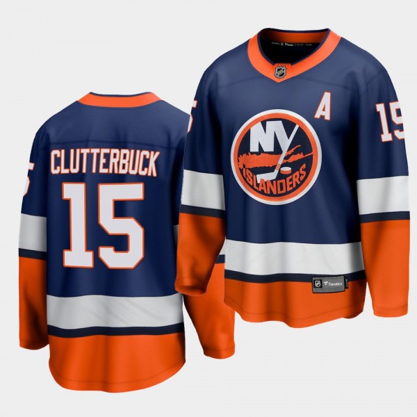 cal clutterbuck New York Islanders 2021 Special Edition Navy Reverse Retro Breakaway Jersey