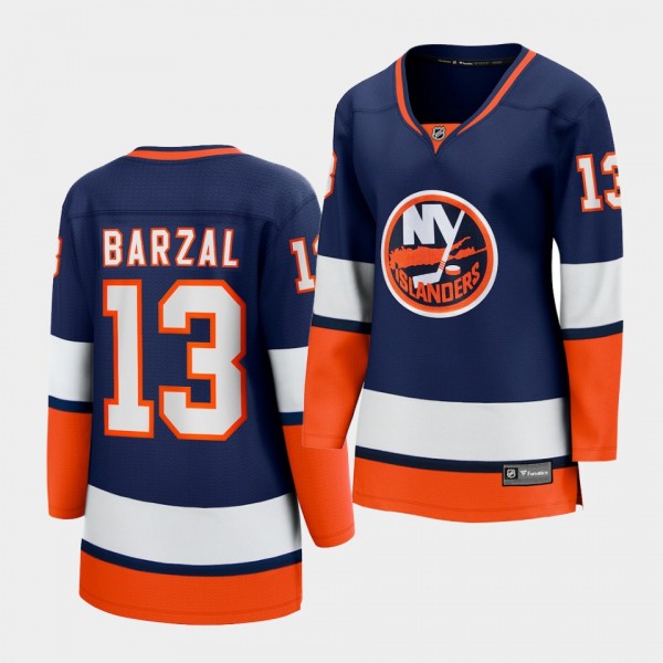 Mathew Barzal New York Islanders 2021 Special Edition Orange Retro Women Jersey