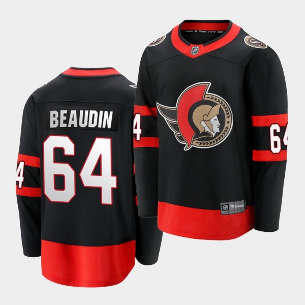 J.C. Beaudin Ottawa Senators 2020-21 Home Men Blac...