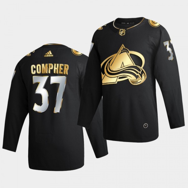 Colorado Avalanche J.T. Compher 2020-21 Golden Edition Limited Authentic Black Jersey