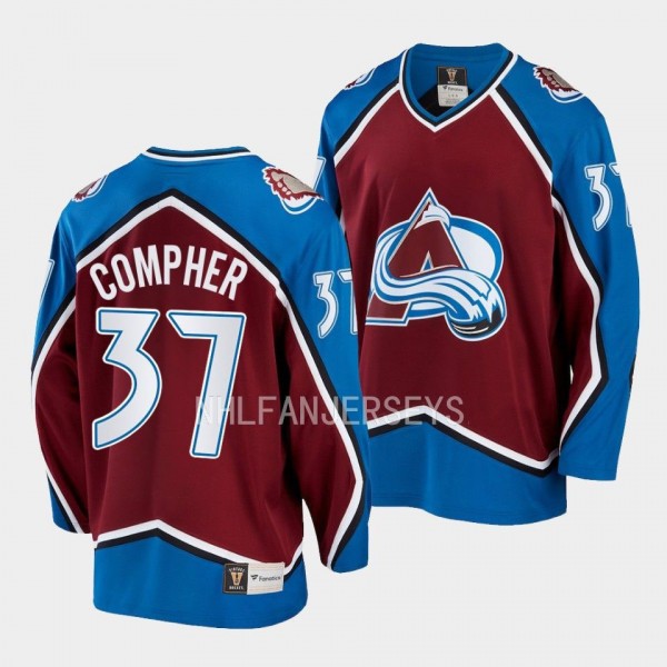 Colorado Avalanche J.T. Compher Heritage Burgundy ...