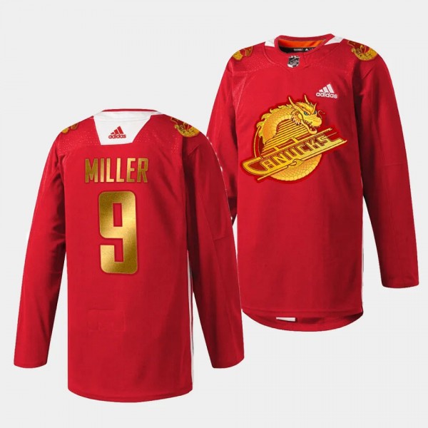 2024 Lunar New Year J.T. Miller Vancouver Canucks Red #9 Jersey