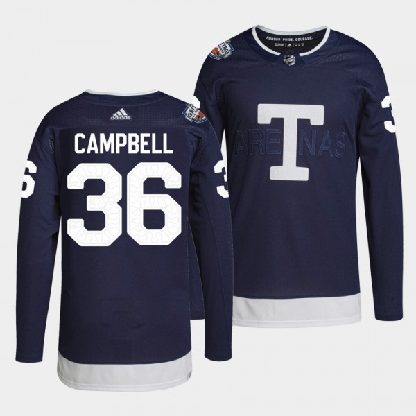Toronto Maple Leafs 2022 Heritage Classic Jack Campbell #36 Navy Jersey Primegreen Authentic