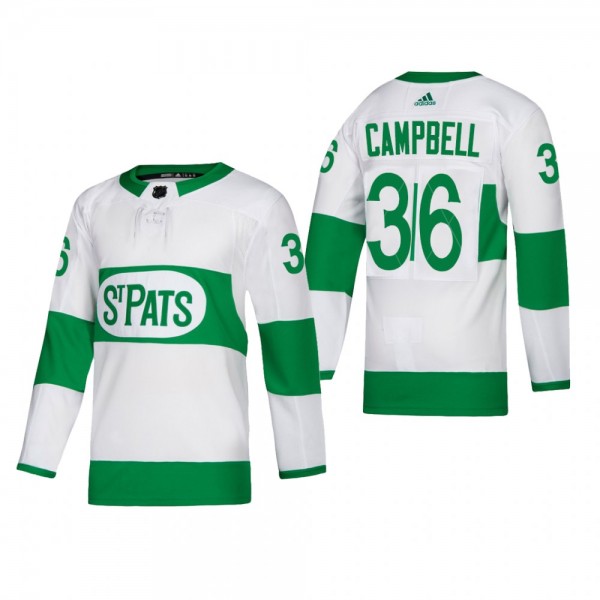 Toronto Maple Leafs Jack Campbell #36 2022 St. Pat...