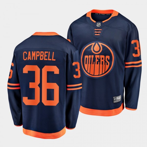 Jack Campbell Edmonton Oilers Alternate Navy Breakaway Player Jersey Men