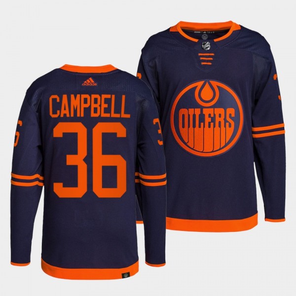 Edmonton Oilers Primegreen Authentic Jack Campbell #36 Navy Jersey Alternate