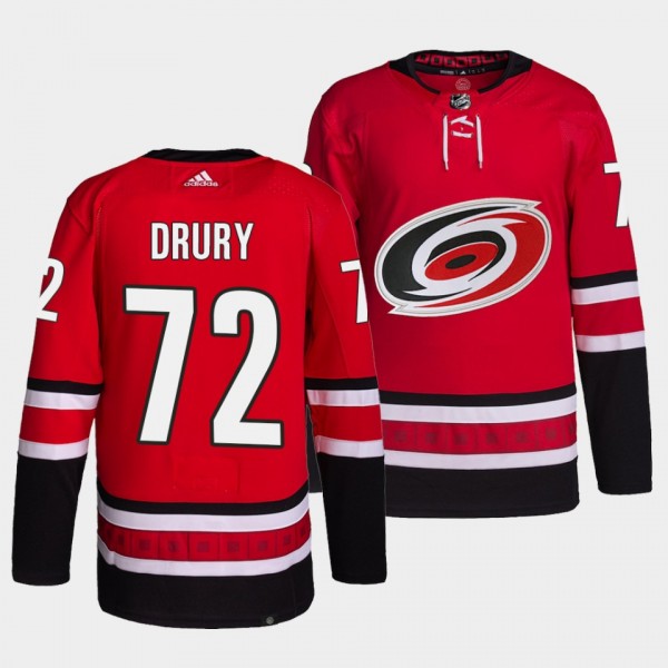 Jack Drury Hurricanes Home Red Jersey #72 Authenti...