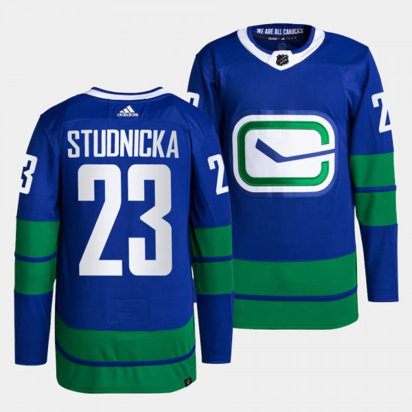 Jack Studnicka Vancouver Canucks Alternate Blue #2...