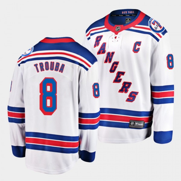 Jacob Trouba New York Rangers Away White Captain P...