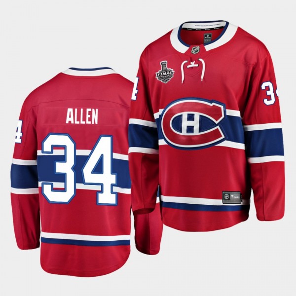 Jake Allen Montreal Canadiens 2021 Stanley Cup Fin...