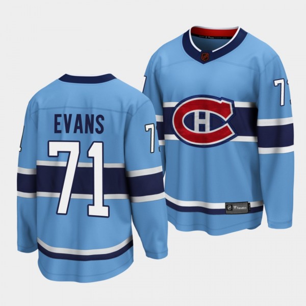 Jake Evans Montreal Canadiens Special Edition 2.0 2022 Blue Jersey #71 Breakaway Player