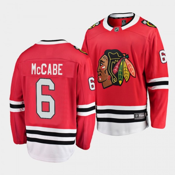 Jake McCabe Chicago Blackhawks 2021 Home Red Playe...